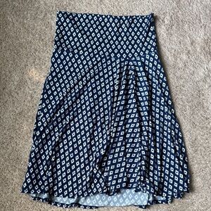 Navy Blue Patterned Max Studio Women's Skirt